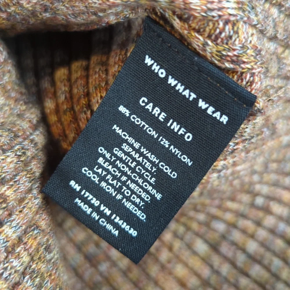 Who What Wear Stretch Ribbed Autumn Puff‎ Sleeve Sweater XS